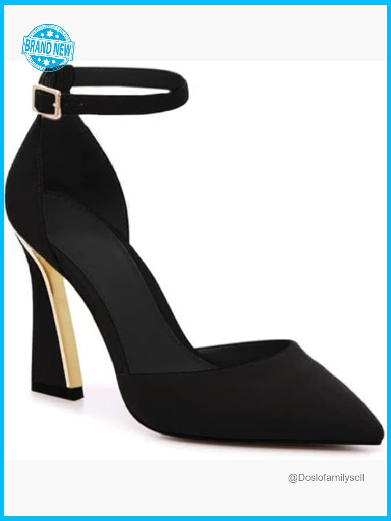 Point Toe Heels Buckle Ankle Strap D'orsay Heeled Sandals Pumps Elegant